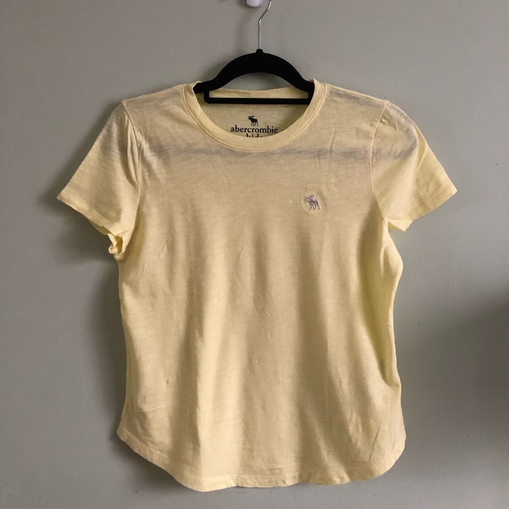 EUC Abercrombie Girls Yellow T Shirt Size 15/16